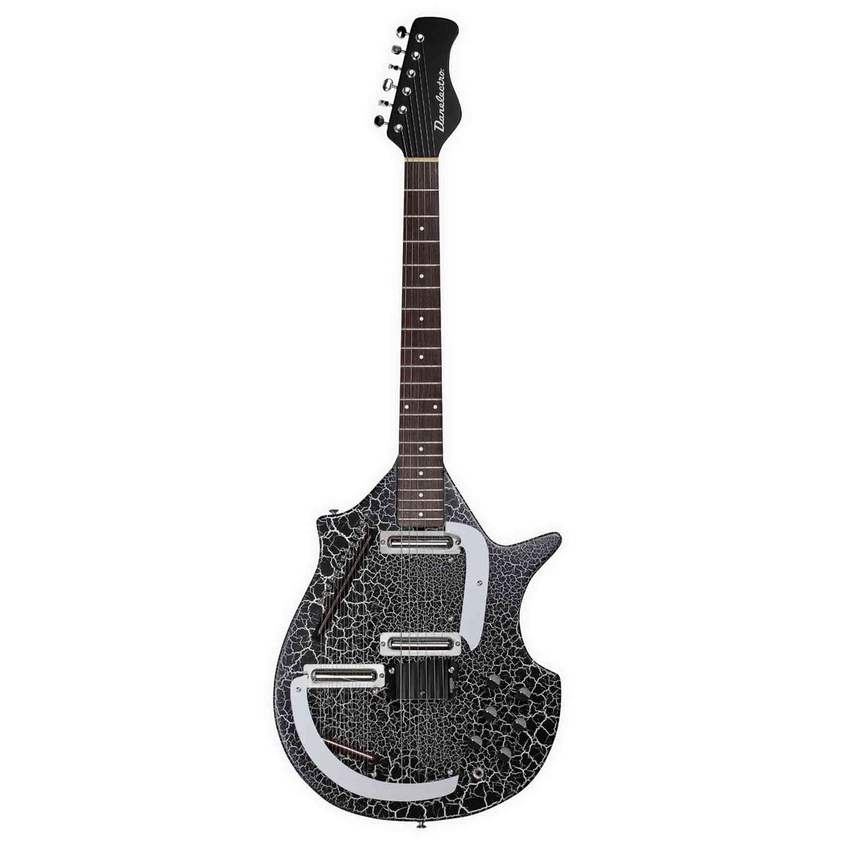 Danelectro Coral Electric Sitar Guitar - Black Crackle