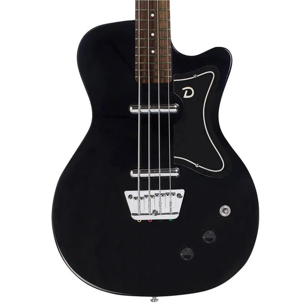 Danelectro '56 Single Cut Bass - Black - Dolphin Headstock Lipstick Pickup - Cumberland Guitars