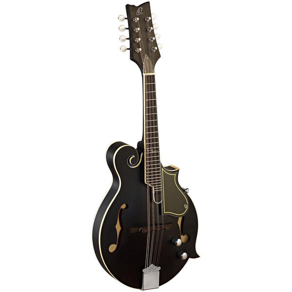 Ortega RMFE40SBK Acoustic Electric Mandolin - Satin Black - w/ Gig Bag - Cumberland Guitars