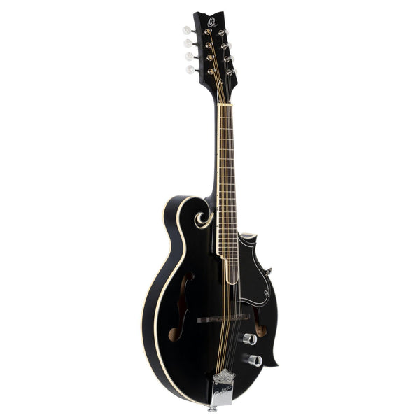 Ortega RMFE40SBK Acoustic Electric Mandolin - Satin Black - w/ Gig Bag - Cumberland Guitars