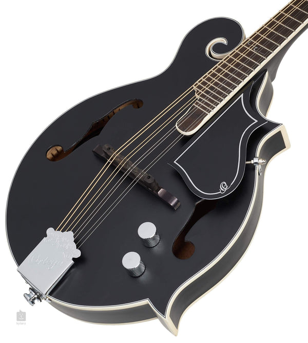 Ortega RMFE40SBK Acoustic Electric Mandolin - Satin Black - w/ Gig Bag - Cumberland Guitars