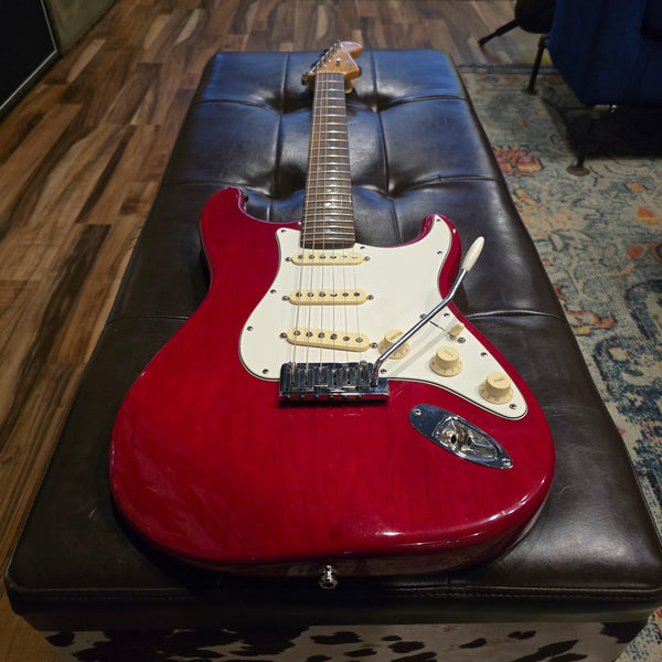 2000 Fender American Deluxe Stratocaster - Crimson Red Transparent w/ Gig Bag