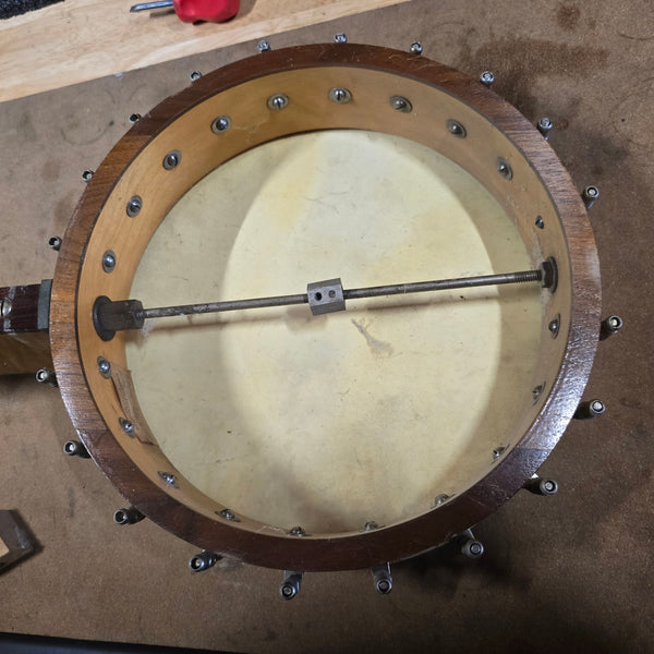 Ancient Vintage Mystery Banjo - 4-String Tenor - Maple - Resonator - PROJECT - Needs Work