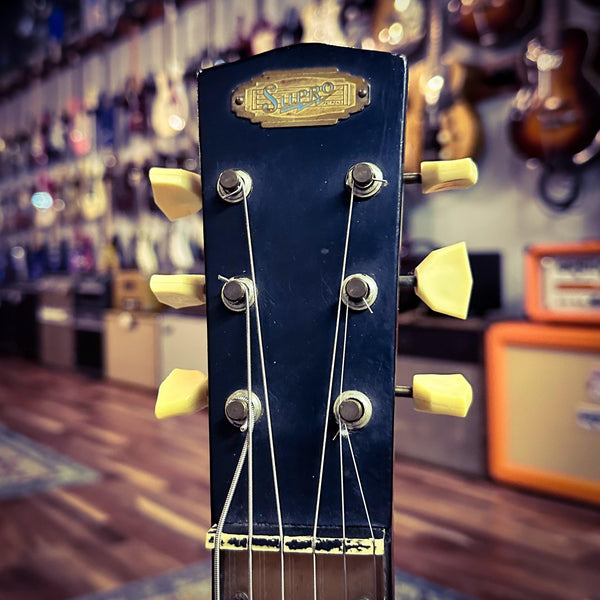 1957 Supro 1400E Supreme Lap Steel - Rare Black Model - w/ Case