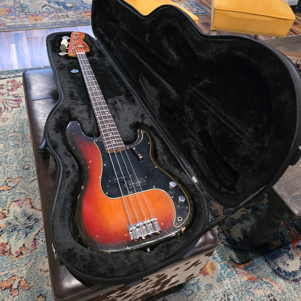 1972 Fender Precision P Bass - Jazz Neck Width - Sunburst - w/Case