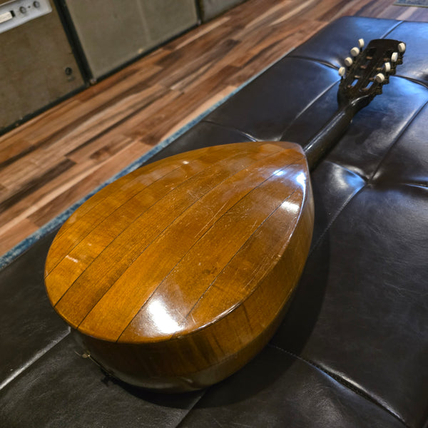 c. 1910 Edelklang German Calace Style Round Bowl Back Mandolin - w/ Case