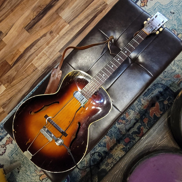 1953 Stadium Archtop w/ DeArmond Guitar Mike, Case, and Lots More!