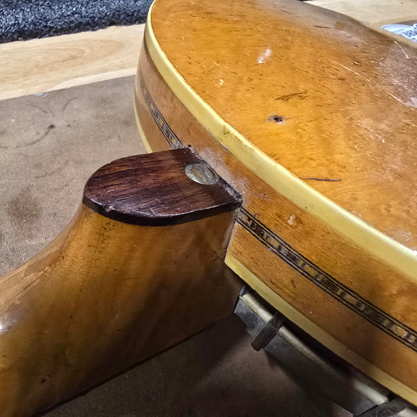 Ancient Vintage Mystery Banjo - 4-String Tenor - Maple - Resonator - PROJECT - Needs Work