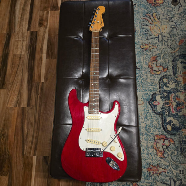 2000 Fender American Deluxe Stratocaster - Crimson Red Transparent w/ Gig Bag