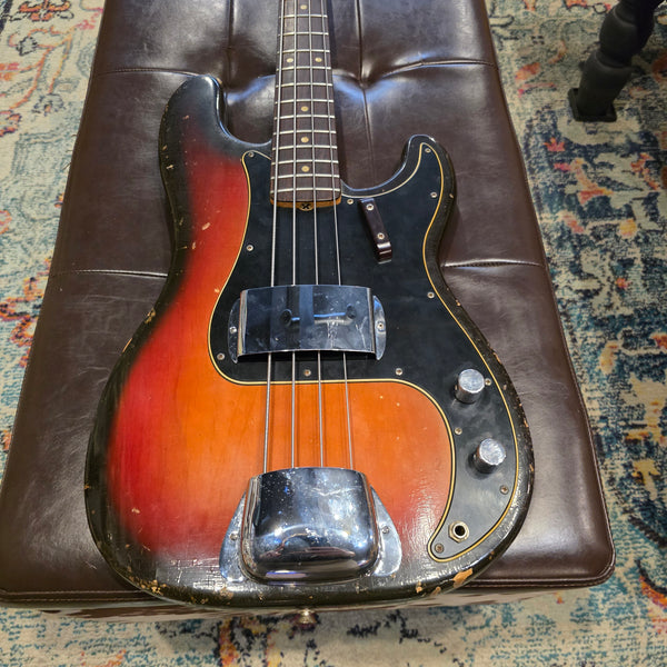 1972 Fender Precision P Bass - Jazz Neck Width - Sunburst - w/Case