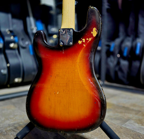 1972 Fender Precision P Bass - Jazz Neck Width - Sunburst - w/Case