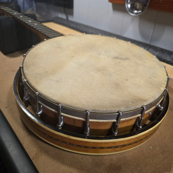 Ancient Vintage Mystery Banjo - 4-String Tenor - Maple - Resonator - PROJECT - Needs Work