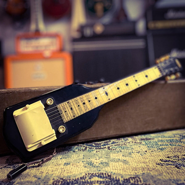 1957 Supro 1400E Supreme Lap Steel - Rare Black Model - w/ Case