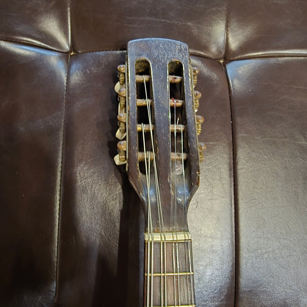 c. 1910 Edelklang German Calace Style Round Bowl Back Mandolin - w/ Case