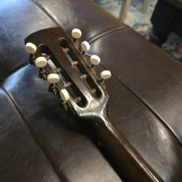 c. 1910 Edelklang German Calace Style Round Bowl Back Mandolin - w/ Case