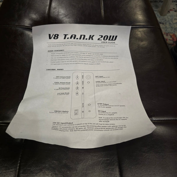 Amplisonic V8 T.A.N.K. 20 - Jerry Can - Gas Tank Amp - Green - Rechargeable - 20-Watts