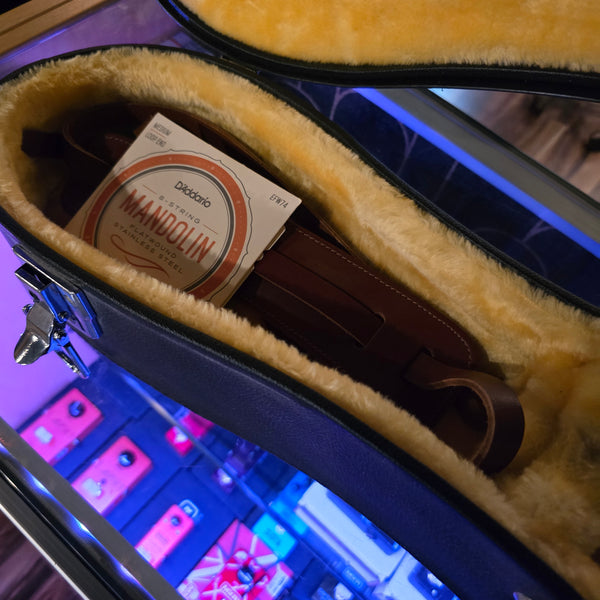 c. 1910 Edelklang German Calace Style Round Bowl Back Mandolin - w/ Case