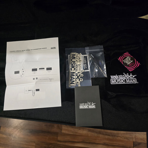 2025 Ernie Ball Music Man StingRay 4 - Tim Commerford Signature - BEAD - Passive - Natural - Artist Model w/ Case