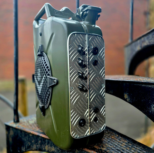 Amplisonic V8 T.A.N.K. 20 - Jerry Can - Gas Tank Amp - Green - Rechargeable - 20-Watts