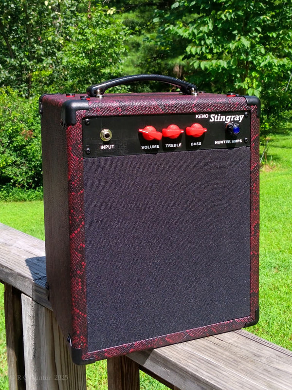 Hunter Amplifiers - Stingray - 4-watt Tube Combo - 8" Speaker - Red Snakeskin