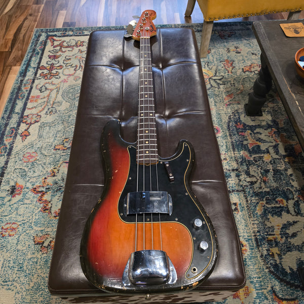 1972 Fender Precision P Bass - Jazz Neck Width - Sunburst - w/Case