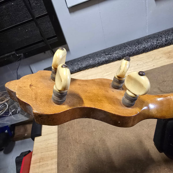 Ancient Vintage Mystery Banjo - 4-String Tenor - Maple - Resonator - PROJECT - Needs Work