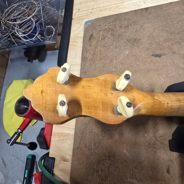 Ancient Vintage Mystery Banjo - 4-String Tenor - Maple - Resonator - PROJECT - Needs Work