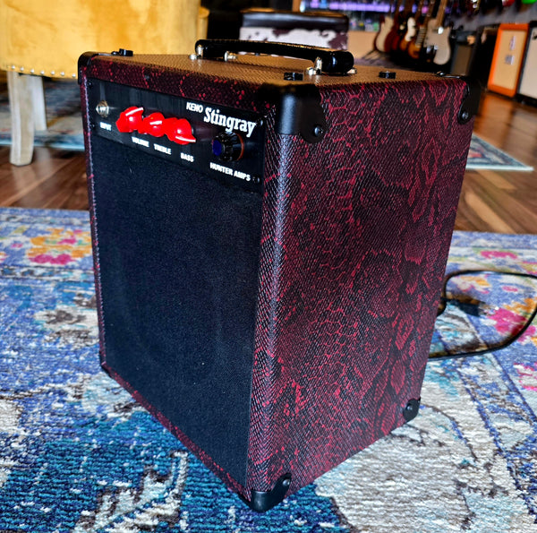 Hunter Amplifiers - Stingray - 4-watt Tube Combo - 8" Speaker - Red Snakeskin