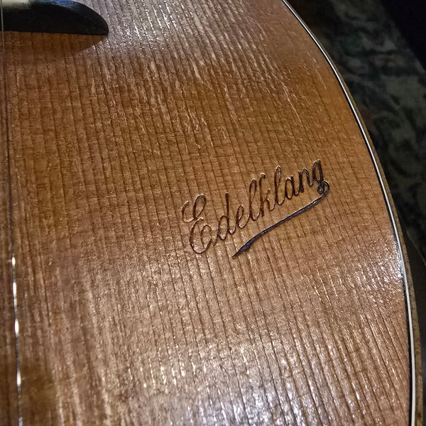 c. 1910 Edelklang German Calace Style Round Bowl Back Mandolin - w/ Case