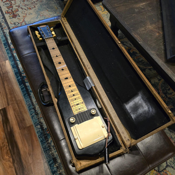 1957 Supro 1400E Supreme Lap Steel - Rare Black Model - w/ Case