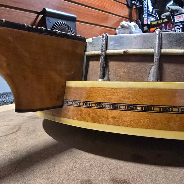 Ancient Vintage Mystery Banjo - 4-String Tenor - Maple - Resonator - PROJECT - Needs Work