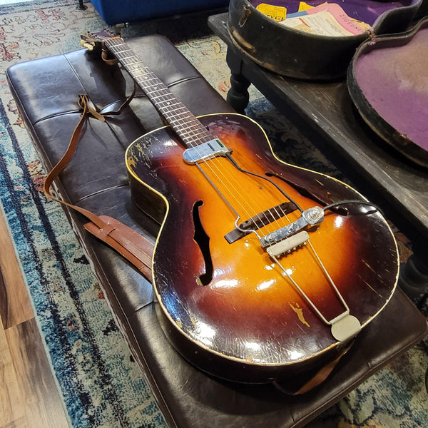 1953 Stadium Archtop w/ DeArmond Guitar Mike, Case, and Lots More!