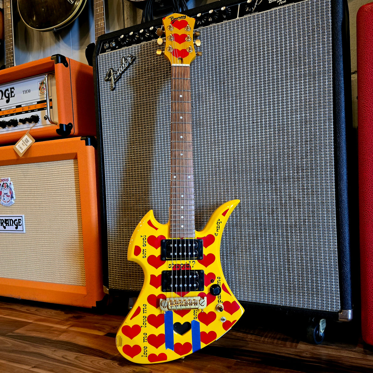 2006 Fernandes Burny YH-JR - Hide Signature Model - Yellow Heart