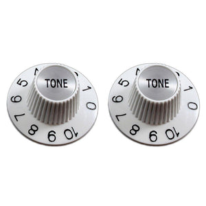 Witch Hat Tone Knobs - White - 2 Pack - Cumberland Guitars