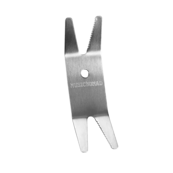 MusicNomad Premium Spanner Wrench - Microfiber Suede Backing - Maintain and Adjust