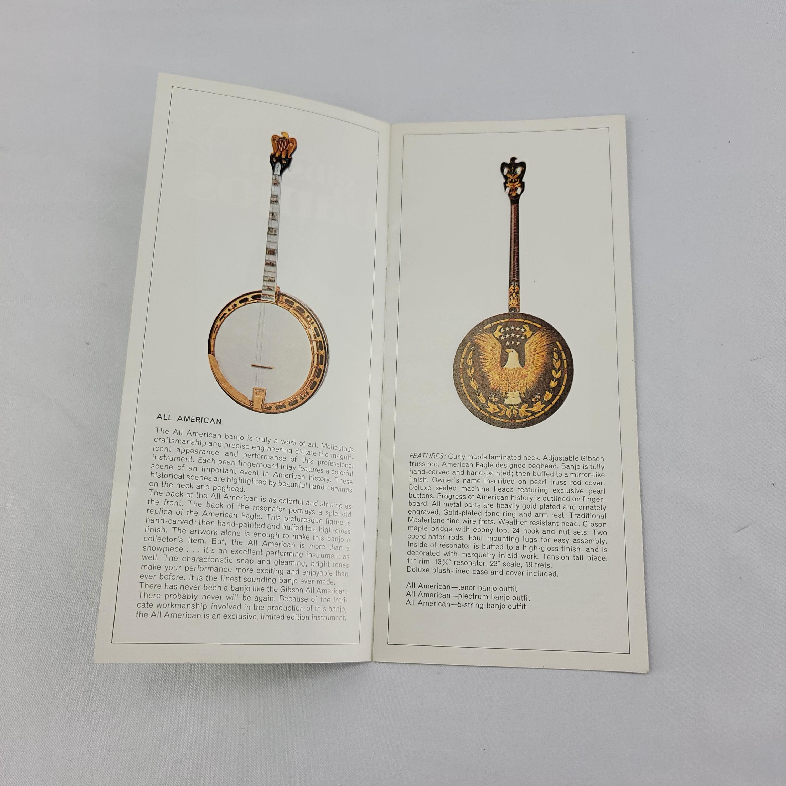 1970 Gibson Banjo Catalog Brochure Case Candy Cumberland Guitars