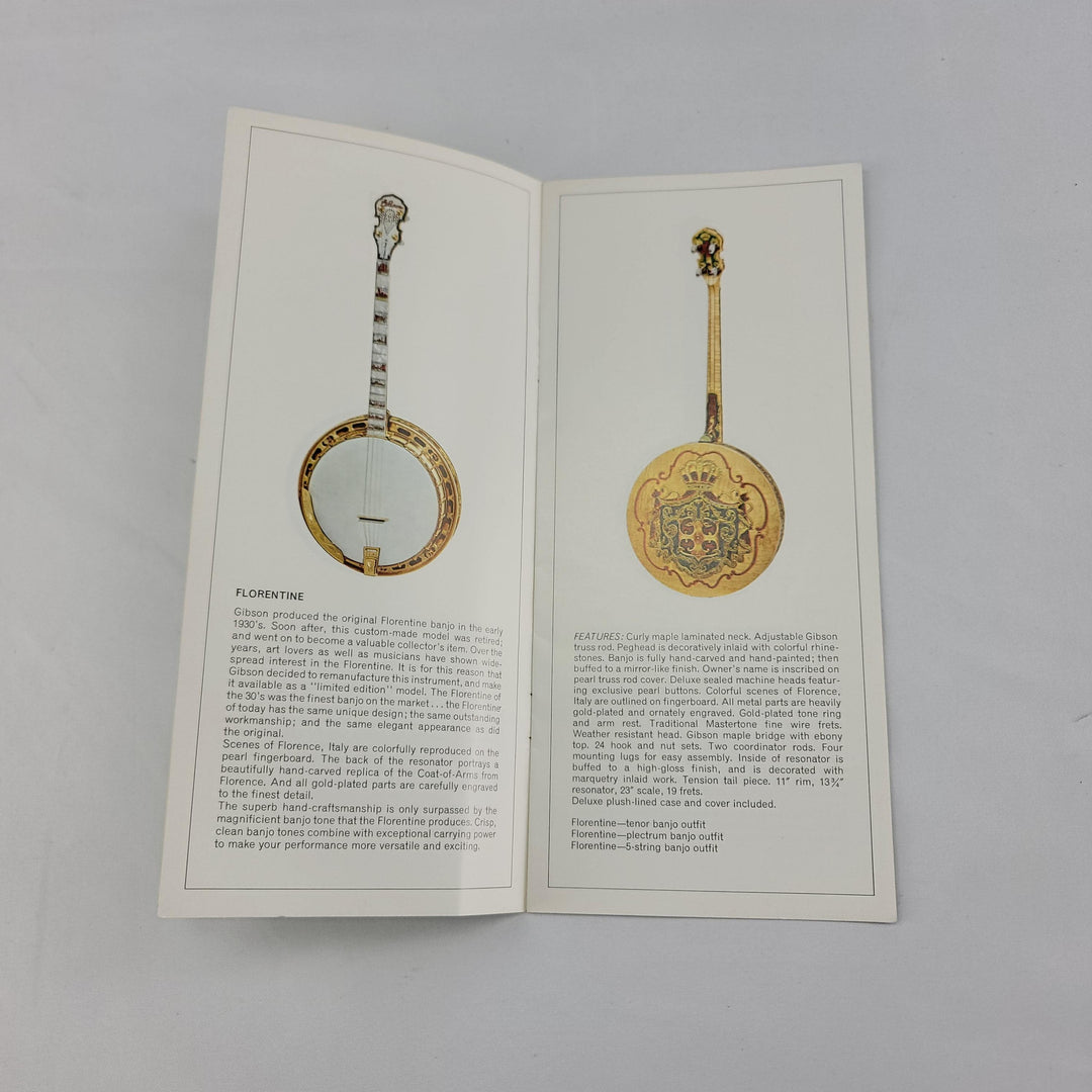 1970 Gibson Banjo Catalog Brochure Case Candy Cumberland Guitars