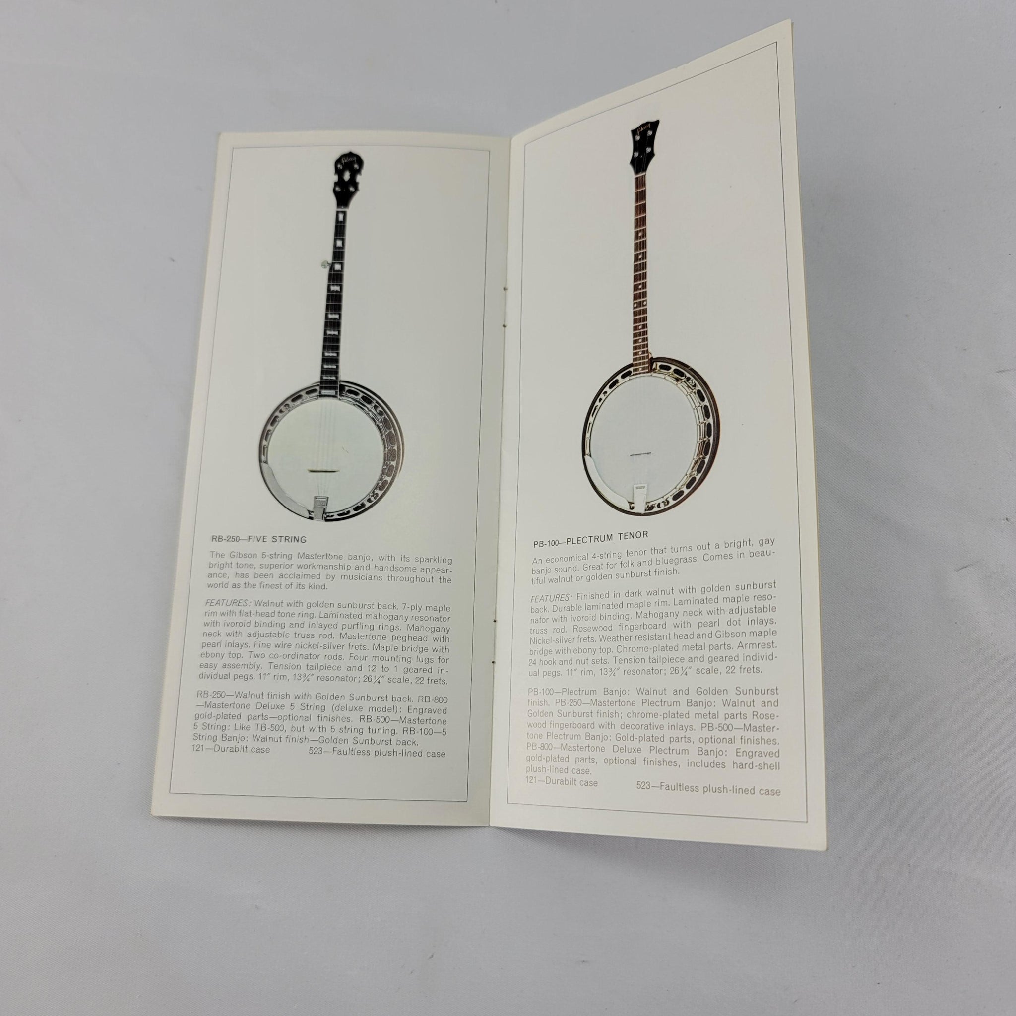 1970 Gibson Banjo Catalog Brochure Case Candy Cumberland Guitars