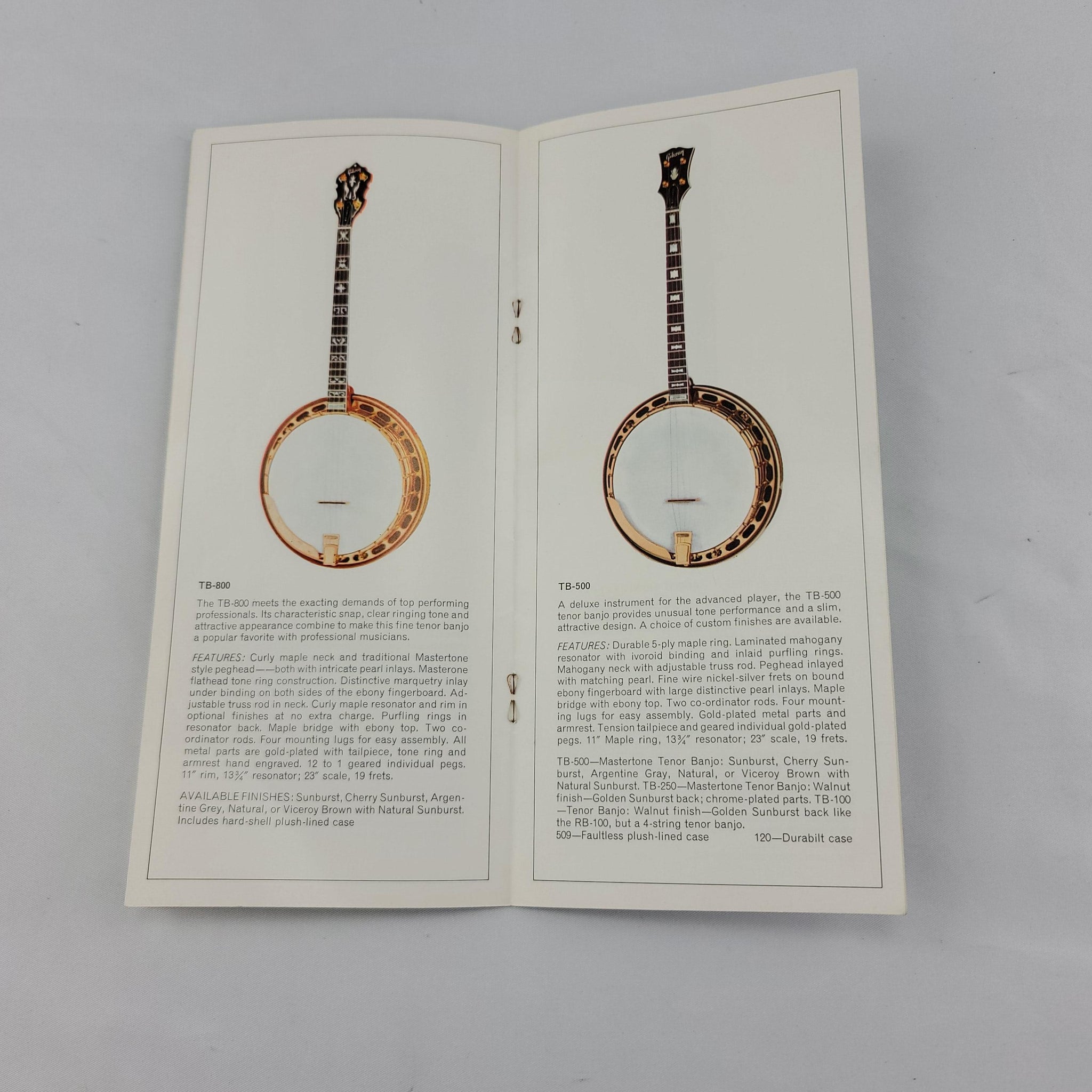 1970 Gibson Banjo Catalog Brochure Case Candy Cumberland Guitars