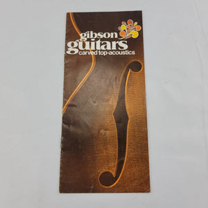 1970 Gibson Carved Top Acoustics Catalog Brochure - Case Candy - Cumberland Guitars