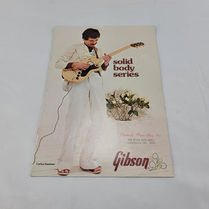 1975 - 1976 Gibson Solidbody Series Guitar Catalog Brochure - Case Candy - Carlos Santana - Cumberland Guitars