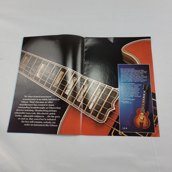 1975 - 1976 Gibson Solidbody Series Guitar Catalog Brochure - Case Candy - Carlos Santana - Cumberland Guitars