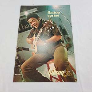 1975 Gibson Flattop Acoustic Series Brochure Catalog - Bill Withers - Cumberland Guitars