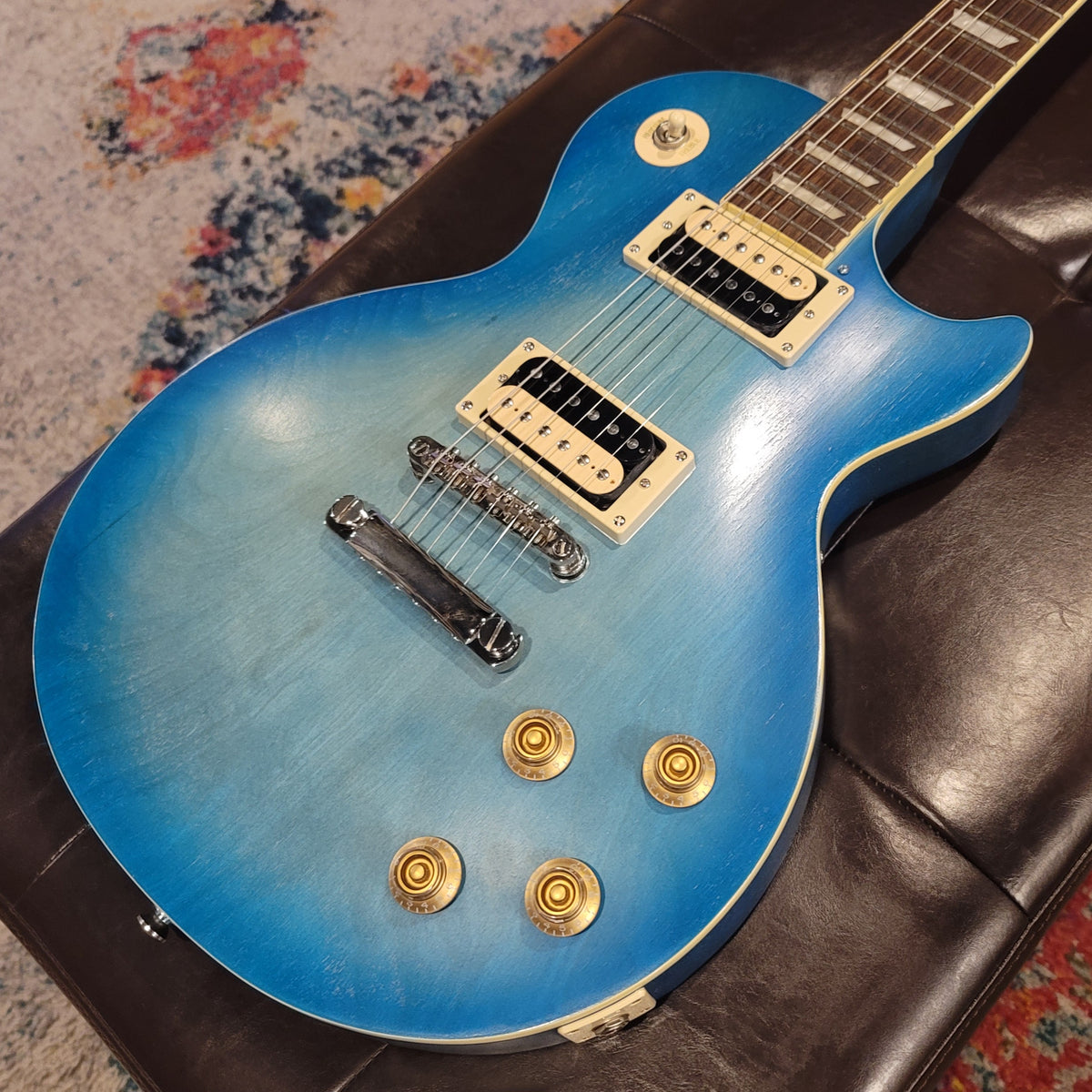 2021 Epiphone Les Paul Traditional IV - Worn Pacific Blue – Cumberland ...