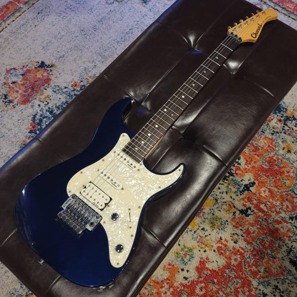 1992 Charvel STX Custom - MIJ Japan - Floyd Rose -Jackson HSS Pickups - Blue w/Hardshell Case - Cumberland Guitars