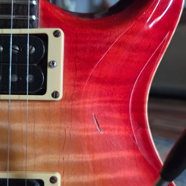 1986 PRS Custom 24 - Birds, Flame Top, Cherry Burst - w/ Case