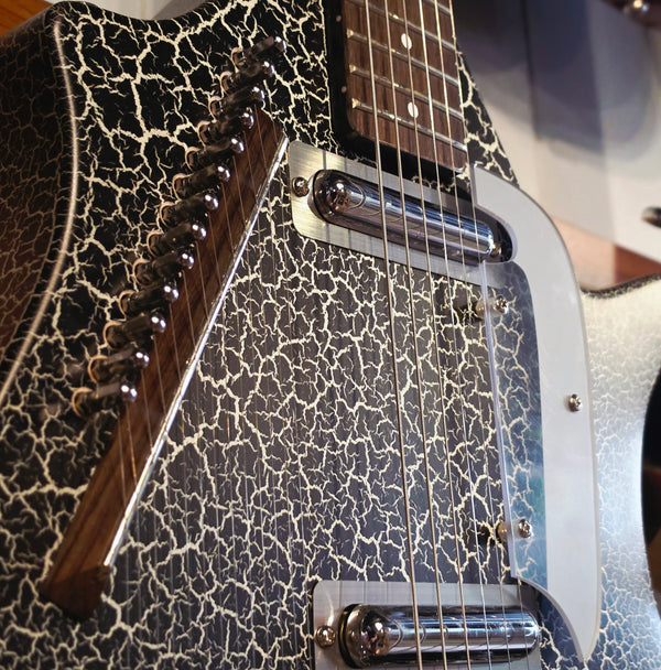 Danelectro Coral Electric Sitar Guitar - Black Crackle