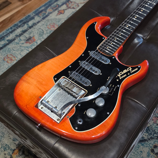 1963 Ampeg Burns of London EG-1S JSS - Wild Dog Jazz Split Sound -Orange Red - w/OHSC