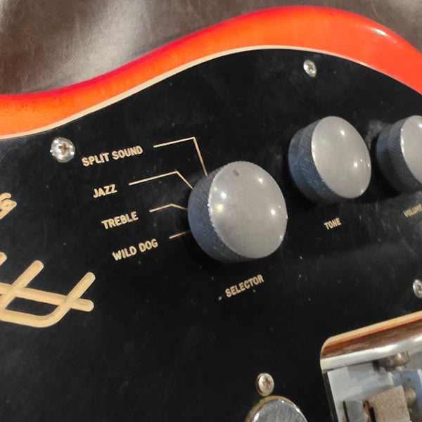 1963 Ampeg Burns of London EG-1S JSS - Wild Dog Jazz Split Sound -Orange Red - w/OHSC