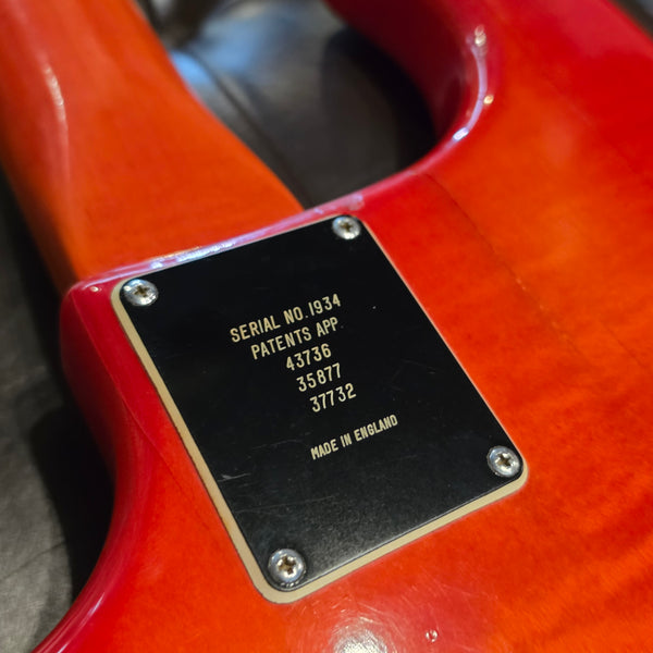 1963 Ampeg Burns of London EG-1S JSS - Wild Dog Jazz Split Sound -Orange Red - w/OHSC